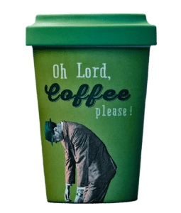 grüner Mitnahme-Kaffeebecher