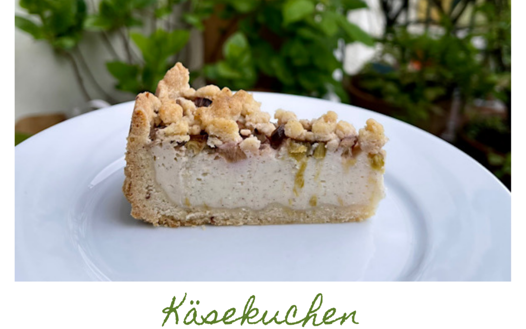 Veganer Rhabarber-Streusel-Käsekuchen