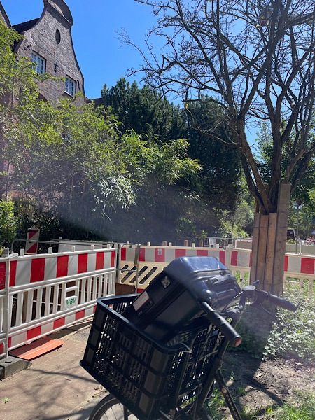 Trolley in Fahrradkorb