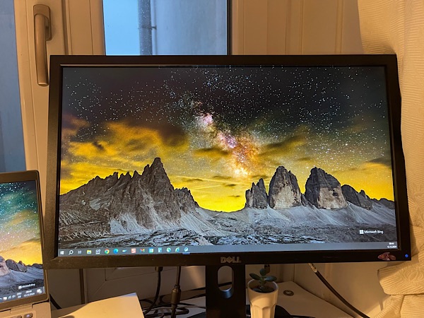 Hintergrundbild am Computer